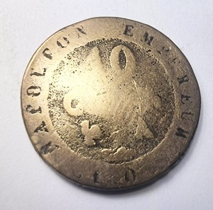 Franta - Napoleon I - 10 Centimes 1810 - Img 1