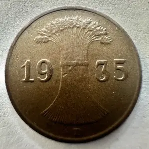 Germania – Deutsches Reich – 1 Reichspfennig 1935 - Img 2