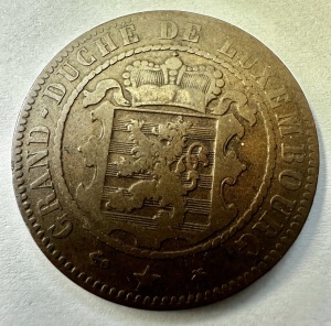 LUXEMBOURG - WILLEM III - 10 CENTIMES 1865