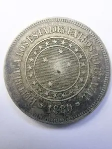 Moneda Brazilia - 100 Reis 1889 - Img 2