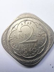 Moneda Coloniala - India Britanica - George VI - 2 Annas 1940