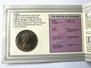Monedă comemorativă Crown (25 Pence) 1981 – Căsătoria Prințului Charles și Lady Diana Spencer – Royal Mint - Img 3