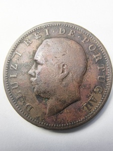 Moneda Portugalia - Luiz I - 20 Reis 1883