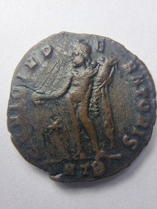 Monedă Romană Autentică - Galerius (305–311 d.Hr.) - Follis masiv - Img 2