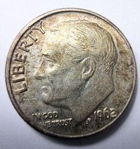 Moneda USA- Roosevelt Dime din 1962- Argint 0,900