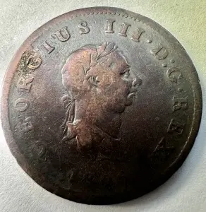 REGATUL UNIT - GEORGE III - HALF PENNY 1806