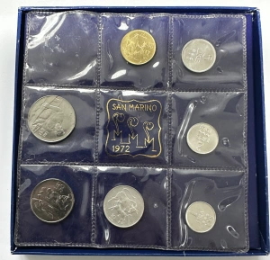 San Marino – 1972 – Set oficial 7 monede (1–100 Lire) - Img 2