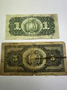 Set Bancnote - Bolivia - 1/5 Bolivianos 1911 - Img 2