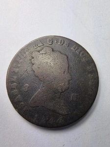 Spania - 8 Maravedis 1844 - Isabel II