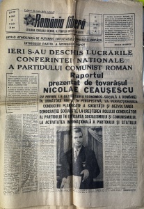 Ziar Comunist „România liberă”, cotidian al Consiliului Național al Frontului Unității Socialiste, ediția de joi, 20 iulie 1972 (Anul XXX, Nr. 8.637, 12 pagini