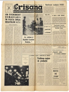 “Crișana”, publicație a Comitetului Județean Bihor al P.C.R. și a Consiliului Popular Județean Provizoriu, apărut la 24 noiembrie 1968.