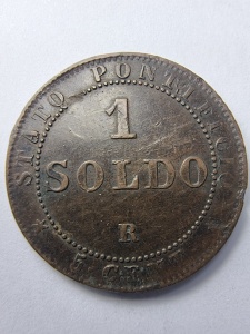 1 Soldo 1867 – Statul Papal / Papa Pius al IX-lea - Img 2