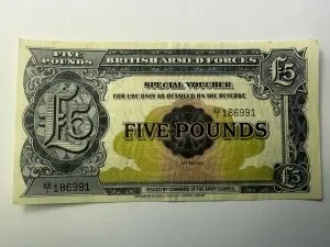Bancnota Militara - British Armed Forces – 5 Pounds, 2nd Series