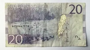 Bancnota Suedia - 20 Kronor (2015-2016 ) - Img 2