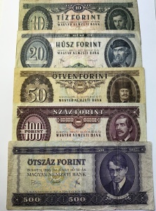 Bancnote Ungaria - Set bancnote 10/20/50/100/500 Forint ( 1962-1984 )