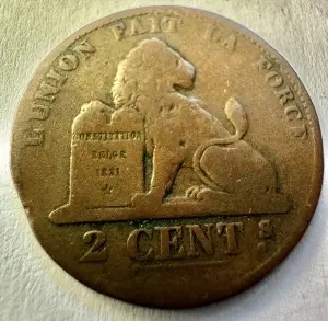 BELGIA - LEOPOLD II - 2 CENTIMES 1870 - Img 2
