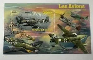 Bloc filatelic – Avioane din Al Doilea Război Mondial Republica Mali, emisiune 2023
