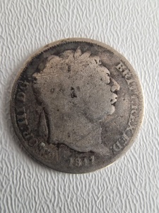 GEORGE III , 6 PENCE 1817 , ARGINT - Img 1