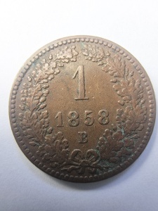 Imperiul Austriac - Franz Joseph I - 1 Kreuzer 1858 - Img 2