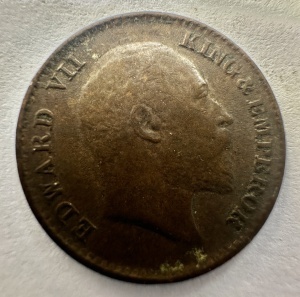 INDIA BRITANICA - EDWARD VII - 1/12 ANNA 1908 - Img 2