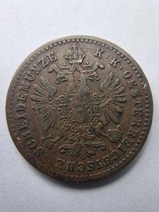 Monedă Austro‑Ungară – 1 Kreuzer 1881 (Francisc I) - Img 2