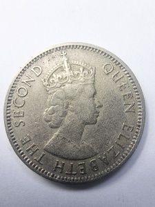 Moneda Coloniala Africa de Est - Elisabeth II - 50 Cents 1958 - Img 2