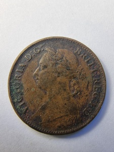 Moneda - Farthing 1884- VICTORIA - Marea Britanie - Img 2