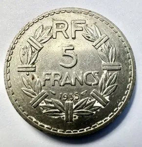 Moneda Franta - 5 Francs 1935