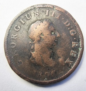 Moneda Regatul Unit - George III - Half Penny 1806
