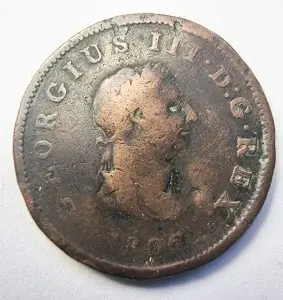 Moneda Regatul Unit - George III - Half Penny 1806