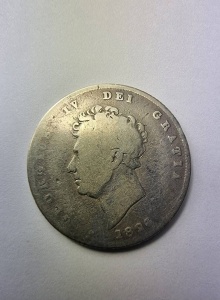One Shilling 1826 , GEORGE IV , Argint - Img 1