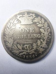 Regatul Unit - William IV - Shilling 1834 - Argint 0.925 - Img 2