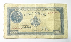 Romania - 5.000 Lei - 15.12.1944 - Regele Mihai I - Img 1