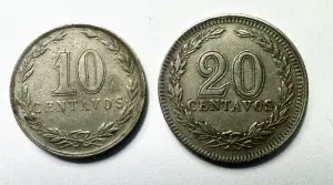 Set Monede Argentina - 10+20 Centavos 1928-1929 - Img 2