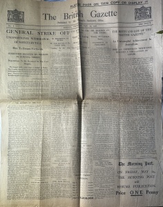 Ziar Istoric - Anglia - The British Gazette, nr. 8, 13 mai 1926, publicat de His Majesty’s Stationery Office în timpul Grevei Generale din Marea Britanie