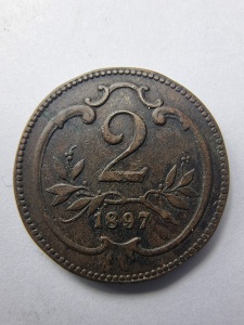 2 Heller 1897 – Împărat Franz Joseph I – Austro-Ungaria - Img 1