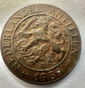 ANTILELE OLANDEZE - JULIANA - 2 1/2 CENT 1959