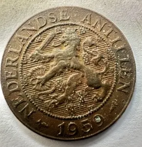 ANTILELE OLANDEZE - JULIANA - 2 1/2 CENT 1959