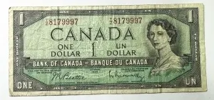 Bancnota Canada - 1 Dollar 1954