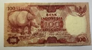 Bancnota Indonesia - 100 Rupiah 1977
