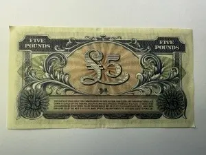 Bancnota Militara - British Armed Forces – 5 Pounds, 2nd Series - Img 2