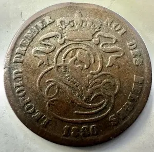 BELGIA - LEOPOLD I - 2 CENTIMES 1836
