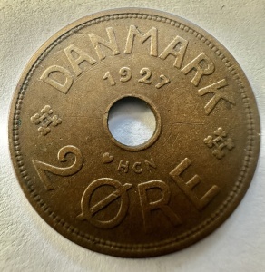 DANEMARCA - CHRISTIAN X - 2 ORE 1927