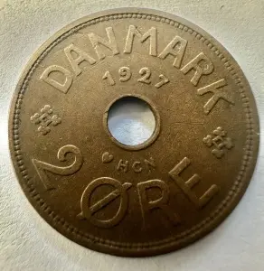 DANEMARCA - CHRISTIAN X - 2 ORE 1927