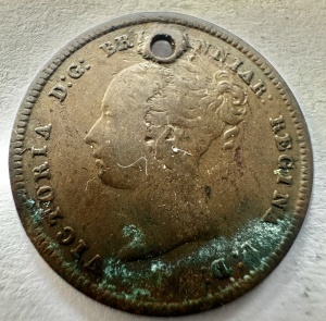 MAREA BRITANIE - VICTORIA - HALF FARTHING 1844 ( GAURIT ) - Img 2
