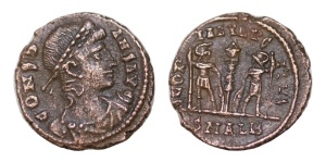 Moneda Antica Romana - CONSTANS ( 348-350 AD )