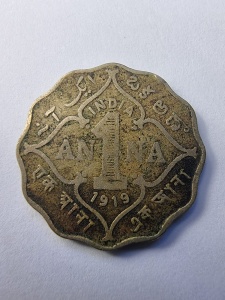 Moneda Coloniala - 1 Anna – India Britanică – 1919, -George V
