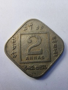 Moneda Coloniala - 2 Annas 1929 - India Britanică - George V