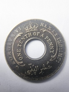 Moneda Coloniala - Africa de Vest Britanica - George VI - 1/10 Penny 1938