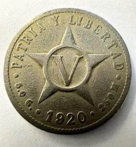Moneda Cuba - 5 Centavos 1920